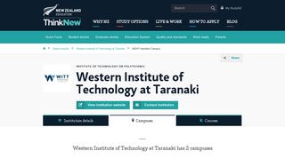 NZIHT Hamilton Campus | Western Institute of Technology at Taranaki ...