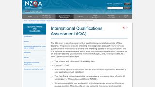 International Qualifications Assessment (IQA) » NZQA