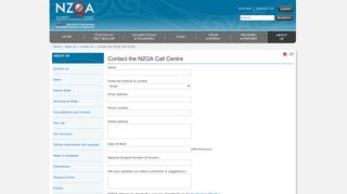 Contact the NZQA Call Centre » NZQA