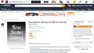 Amazon.com: Neue Zürcher Zeitung und NZZ am Sonntag: Neue ...