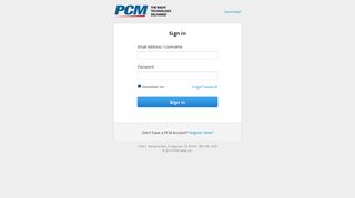 Login Selector - PCM.com