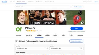 Working as a Host/Hostess at O'Charley's: Employee Reviews about ...