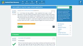 i am unable to log into oppo ocloud application - Q&A - Android Data ...