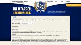 Links - The O'Farrell Charter School
