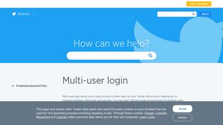 Multi-user login FAQ - Twitter for Business