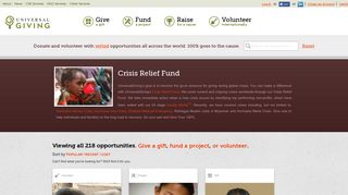 UniversalGiving: International Volunteering and Online Donations