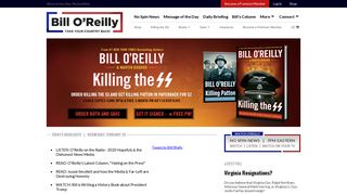 Bill O'Reilly: Mobile Homepage