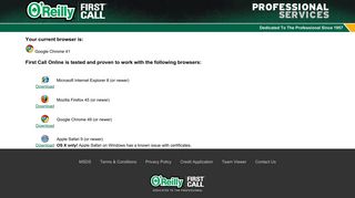 O'Reilly First Call Auto Parts for the Professional