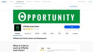 O'Reilly Auto Parts Careers and Employment | Indeed.com