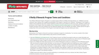 O'Reilly O'Rewards: Details For Members | O'Reilly Auto Parts