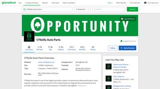 Working at O'Reilly Auto Parts | Glassdoor