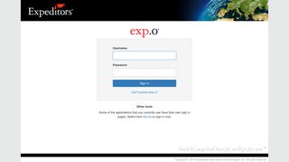 exp.o Sign In | Expeditors International of Washington, Inc.