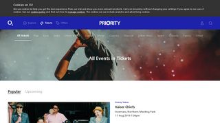 Tickets - O2 Priority