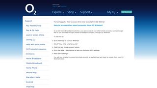 How to access other email accounts from O2 Webmail - Support - O2