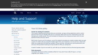 O2 | Help with your O2 Drive policy | Help & Support
