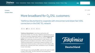 More broadband for o2 DSL customers: Telefónica Deutschland to ...