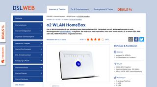 o2 WLAN HomeBox: Funktionen, Technische Details und Bilder