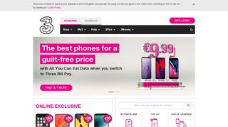 Three.ie: Great Phone Offers With All You Can Eat Data
