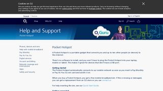 O2 | Pocket Hotspot | Help & Support