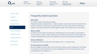 Customer FAQ - O2 Wifi - Fast internet, that's free and safe