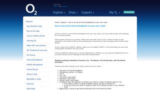 How to set up O2 Home Broadband on your own router - Support - O2
