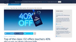 Top of the class: O2 offers teachers 40% discount on their phone bills ...