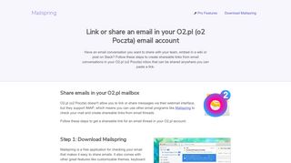 How to link or share email threads in your O2.pl (o2 Poczta) email ...