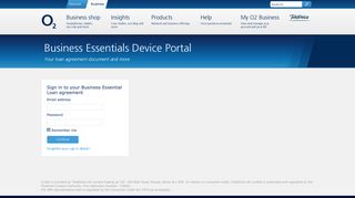 Business Essentials Device Portal | O2 Business UK