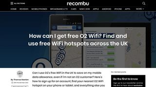 How can I get free O2 Wifi? Free WiFi hotspots around the UK
