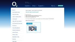 How do I get to my O2 email? - Support - O2