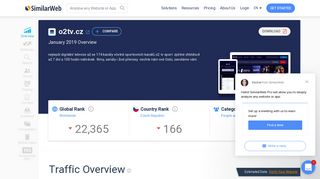 O2tv.cz Analytics - Market Share Stats & Traffic Ranking - SimilarWeb