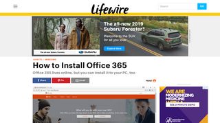 How to Sign up for and Install Office 365 Using Windows - Lifewire