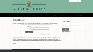 Client Login - Cannon & Company, LLP