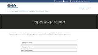 Request An Appointment | OAA