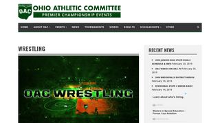 Wrestling - OHIO ATHLETIC COMMITTEE
