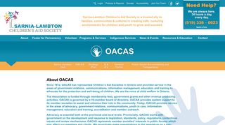 OACAS | Sarnia-Lambton Children's Aid Society