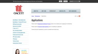 Join Us - OACETT - Applications