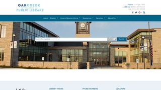 Oak Creek Public Library - Milwaukee County Federated Library System