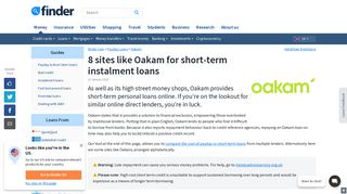8 sites offering loans like Oakam short-term instalment loans ...