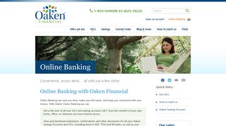 Online Banking – Oaken Financial