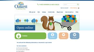 Open online – Oaken Financial