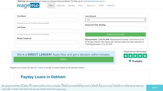 Payday loans in Oakham. Apply Now for an Online decision at ...