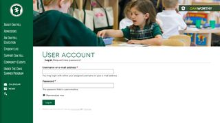 User account | Oak Hill School