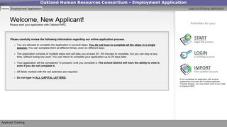 Oakland Human Resources Consortium - Employment Application