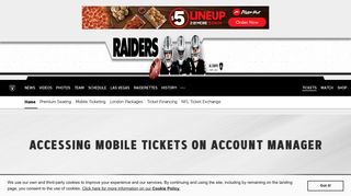 Mobile Ticketing Account Manager Guide | Raiders.com