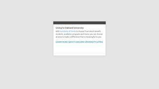 Oakland University Alumni Engagement - Login - iModules