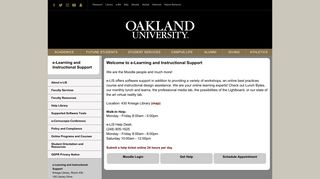 E-Learning and Instructional Support - Welcome ... - Oakland University
