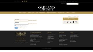 Oakland University Alumni Engagement - Login - iModules