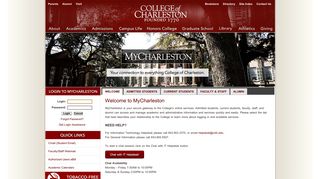 Log In to MyCharleston - My Charleston - College of Charleston