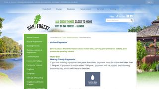 Online Payments | Oak Forest, IL - Official Website - City of Oak Forest